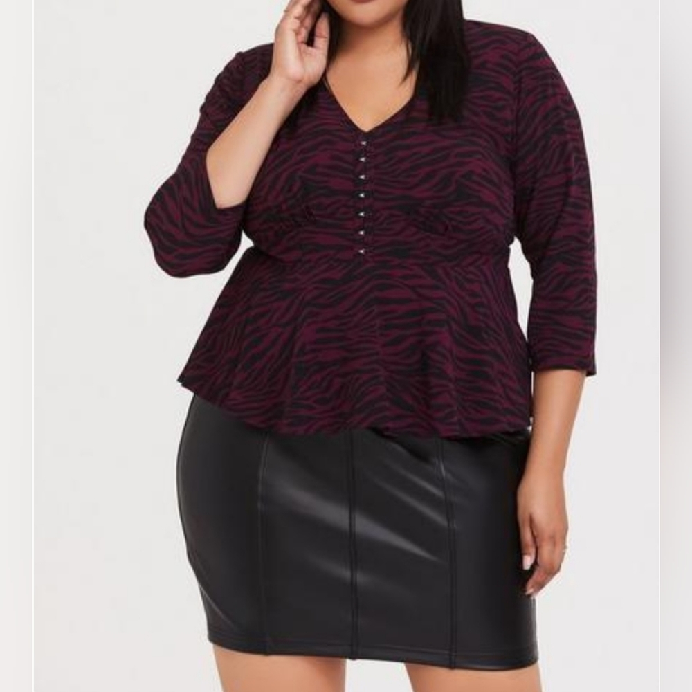 Torrid Peplum Chablis Corset Top